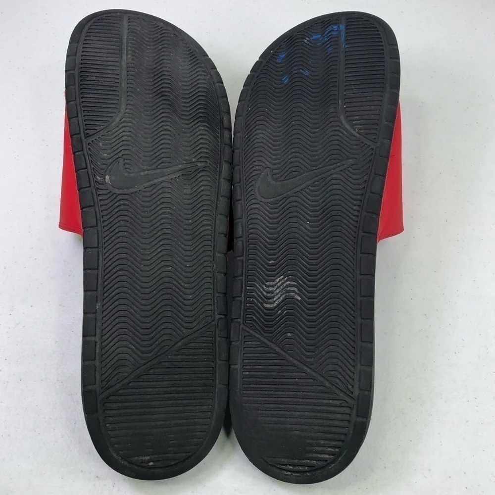 Nike Benassi Just Do It Red Black Slides